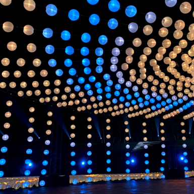 Lichtinstallation Lampionwebshop