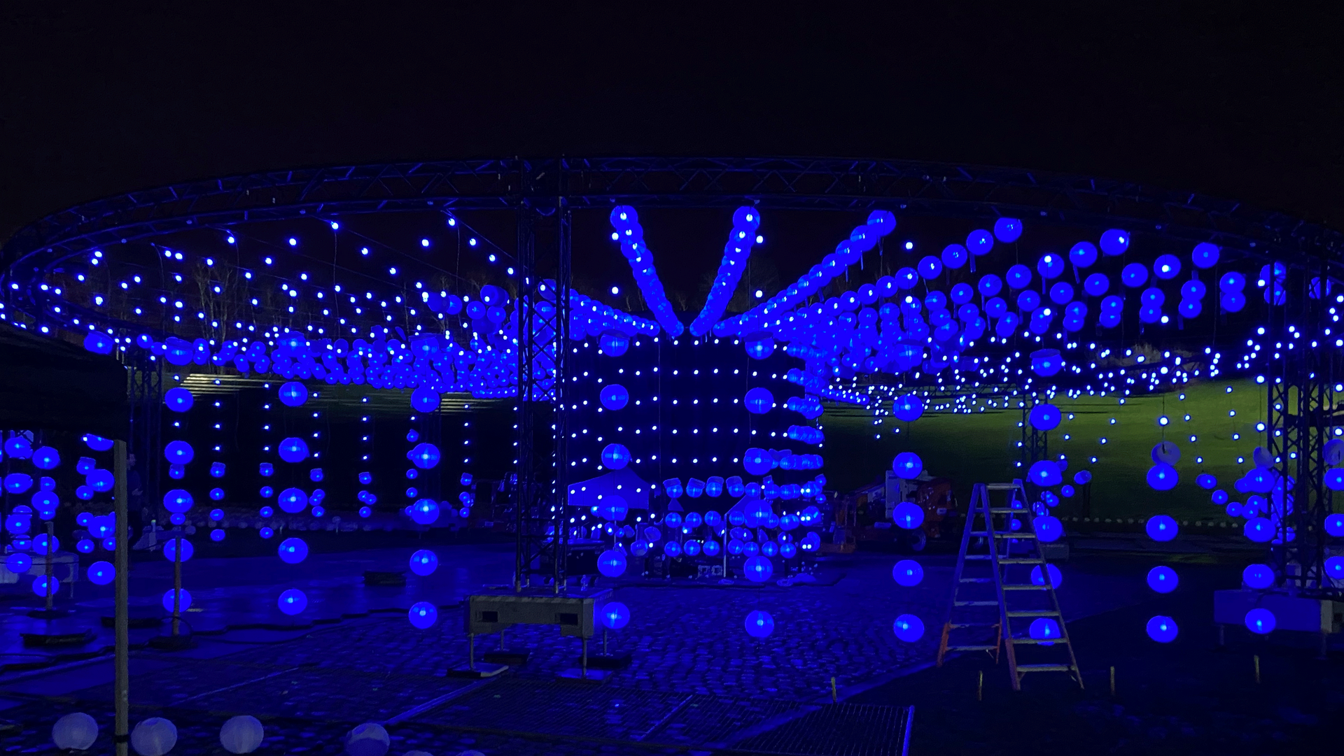 Lichtinstallation Lampionwebshop