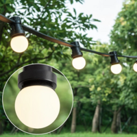 Warm witte LED lampen met standaard melkwitte kap, &Oslash;45