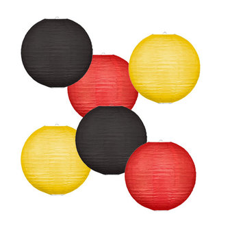 Lampionpakket - Flag Black Red Yellow - 30-delig P/S