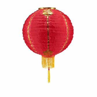 Traditioneller chinesischer Lampion 40cm - Nylon rot