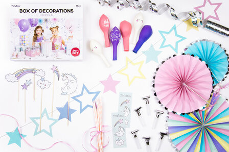 Inhoud Unicorn Party Box