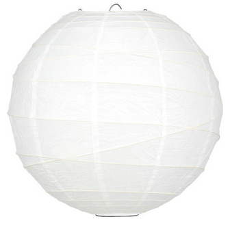 Lampion wit bamboe cross ring 80cm