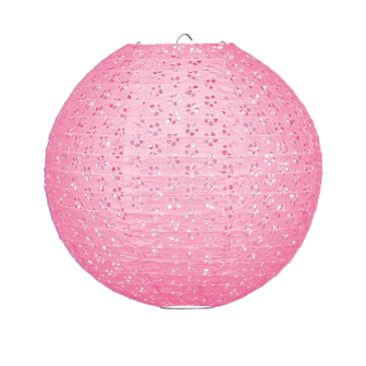 Lampion kant roze 35cm