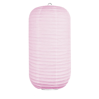 Lampion cilinder lichtroze 25 x 45cm