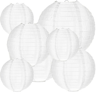 Lampionpakket - Nylon White - 40-delig