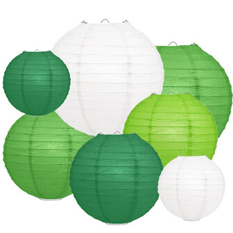 Lampionpakket - Papier - Groen - 40-delig