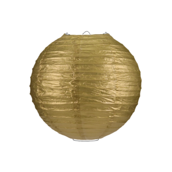 50 x Lampion 25cm - Goud rijstpapier 