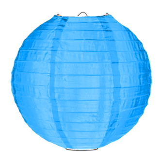 Nylon lampion lichtblauw 50cm