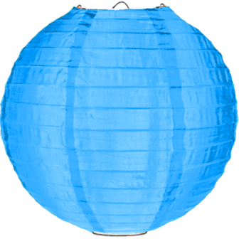 Nylon lampion lichtblauw 80cm
