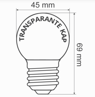 Prikkabel set 10 meter met LED lampen met LED's in bodem