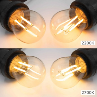 Warm witte LED lampen met dubbele filament