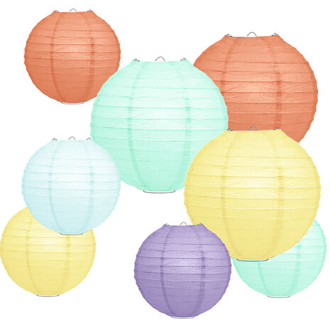 Lampionpakket - Papier - Natural Colors - 20-delig