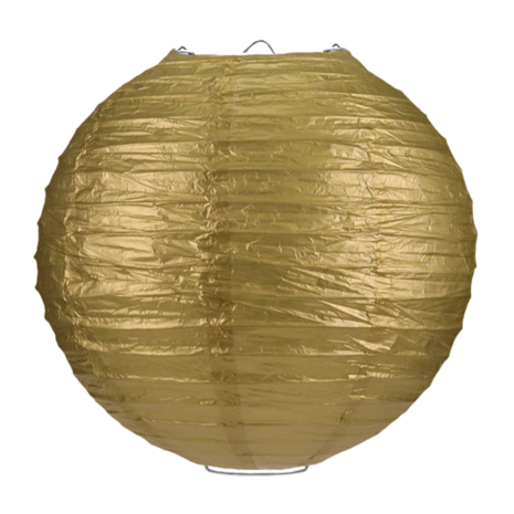 Lampionpakket - Papier - Dusty Blue & Gold - 10-delig