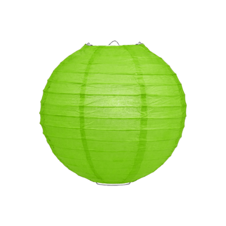 50 x Lampion 25cm - Licht groen rijstpapier 