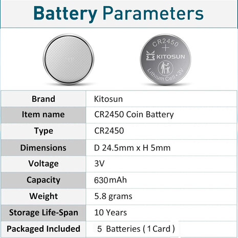 CR2450 batterij 20 stuks