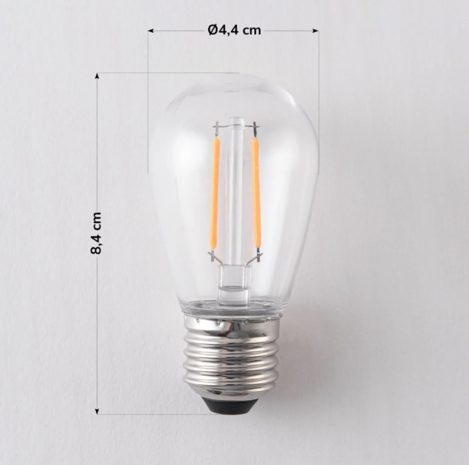 Warm witte LED lampen met dubbele filament