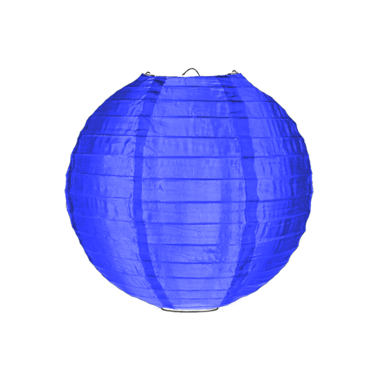Nylon lampion donkerblauw 25cm