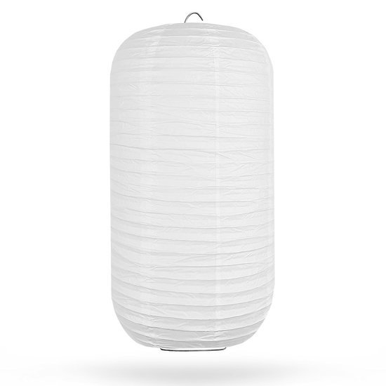 Lampion Zylinder Wei&szlig; 25 x 45cm
