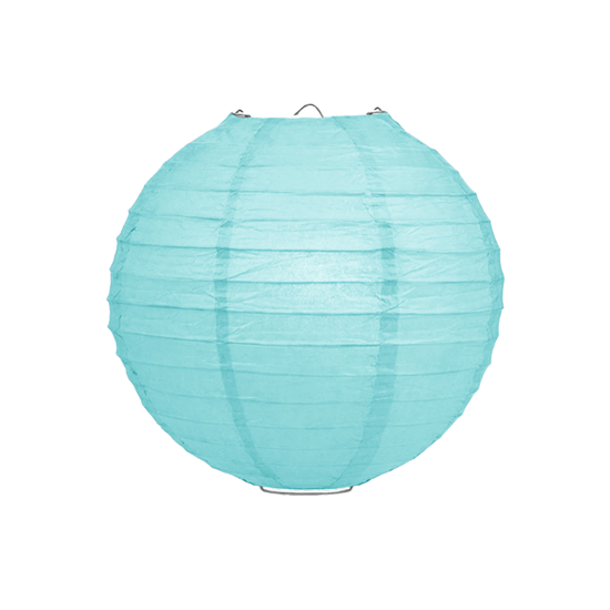 Lampion licht blauw 25cm