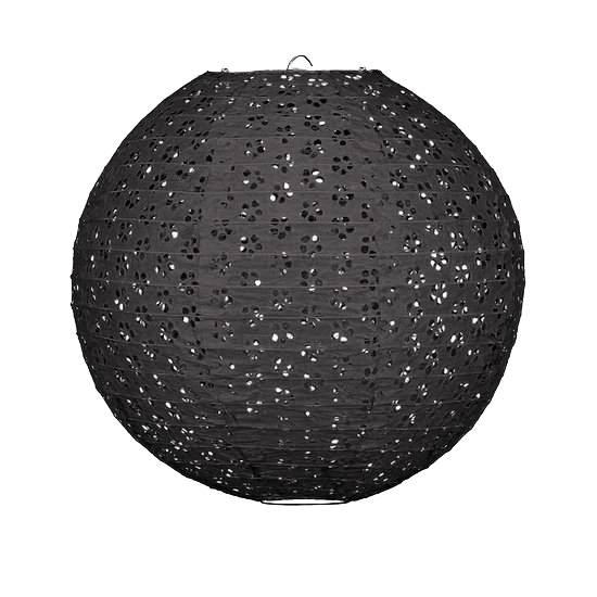 Lampion kant zwart 35cm