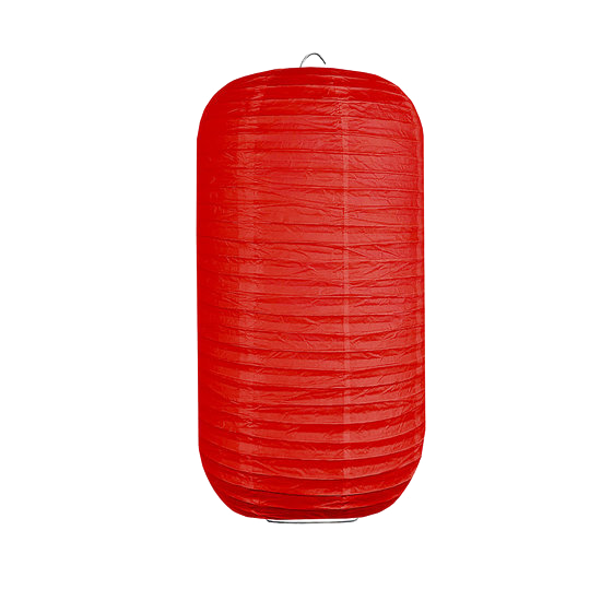 Lampion cilinder rood 20 x 35cm