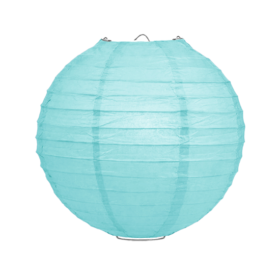 Lampion licht blauw 35cm