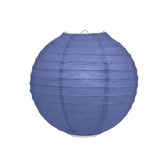 50 x Lampion 25cm - Marine blauw rijstpapier 
