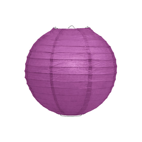50 x Lampion 25cm - Lila rijstpapier 