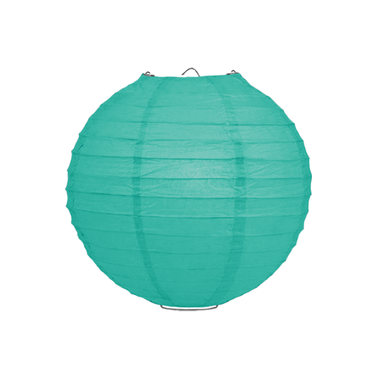 50 x Lampion 25cm - Teal rijstpapier 
