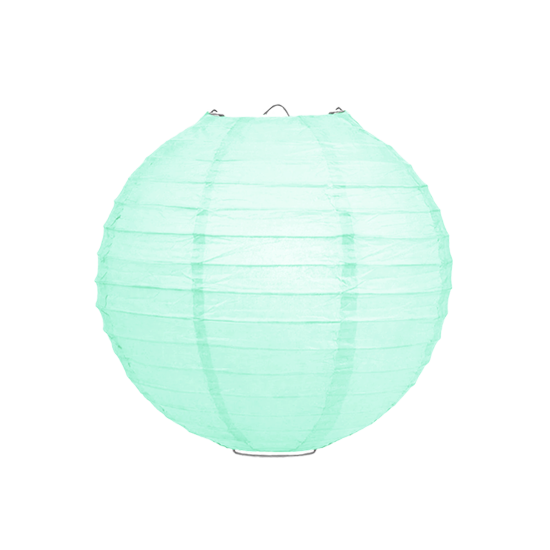 50 x Lampion 25cm - Licht mint rijstpapier 