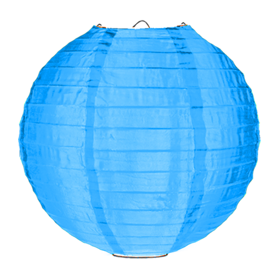 Nylon lampion lichtblauw 50cm