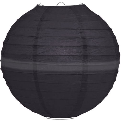 Lampion Schwarz 75cm