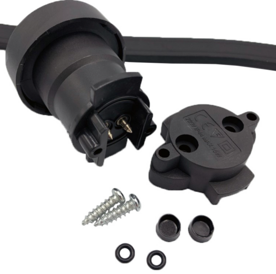 Losse E27 fitting incl. afdichtring - zwart