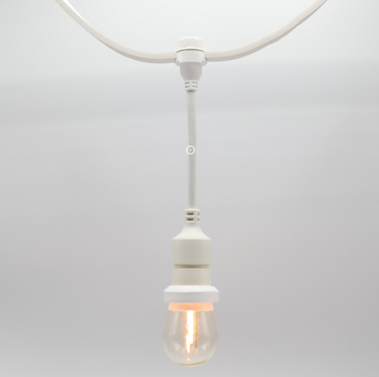 Hangende fitting (wit) - zelfmontage (excl. lamp)