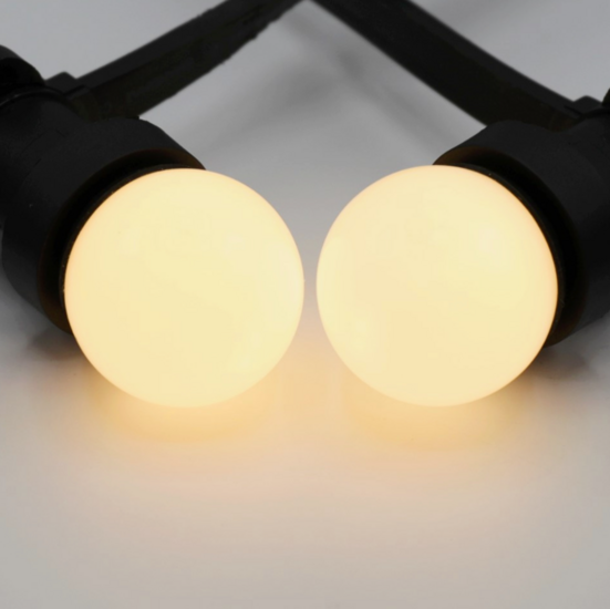 Warm witte lampen met melkwitte kap, dimbaar, &Oslash;45 - 2 watt (2650K)