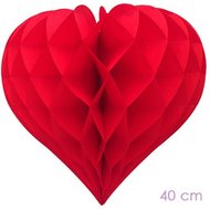 Wabenball Herz Rot 40 cm