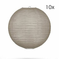 Lampionpakket - Okergeel &amp; Kiezelgrijs - 20-delig - incl. LED string 03