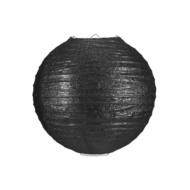 Lampion zwart glitter 25cm