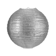 Lampion zilver glitter 35cm
