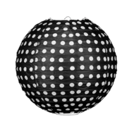 Lampion polkadot zwart 35cm