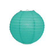 50 x Lampion 25cm - Teal rijstpapier 