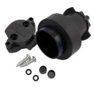 Losse E27 fitting incl. afdichtring - zwart