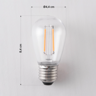 Warm witte LED lampen met dubbele filament, dimbaar
