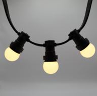 Warm witte lampen met melkwitte kap, dimbaar, &Oslash;45 - 2 watt (2650K)