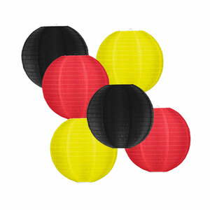 Lampionpaket - Nylon - Flag Black Red Yellow - 30-teilig S/25cm