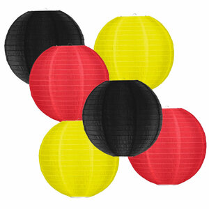 Lampionpaket - Nylon - Flag Black Red Yellow - 30-teilig M/35cm
