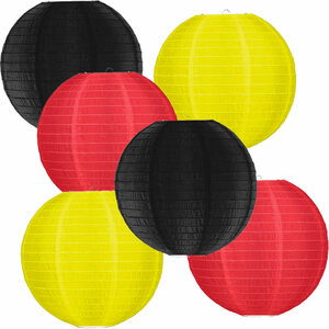 Lampionpaket - Nylon - Flag Black Red Yellow - 30-teilig L/50cm