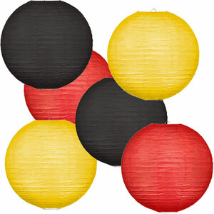 Lampionpaket - Papier - Flag Black Red Yellow - 30-teilig L/50cm