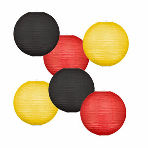 Lampionpaket - Papier - Flag Black Red Yellow - 30-teilig S/25cm